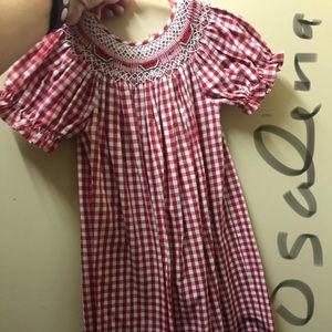 Watermelon smocked dress